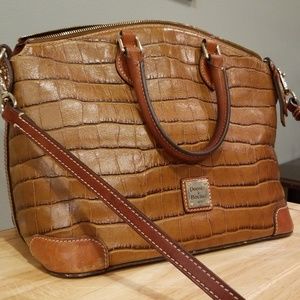 Dooney & Bourke alligator tan carryall bag